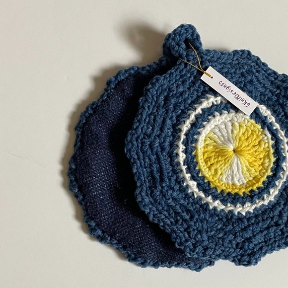 Crochet Pot Holders, Crochet Farmhouse Decor, Kitchen Decor, Housewarming Gift - Picture 3 of 8